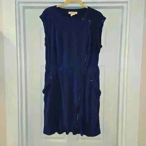 BCBGeneration Womens Romper Style Sleeveless Dress Royal Blue Size Large - Picture 1 of 10